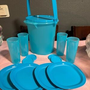 Tupperware Blue Food Storage Set for Kitchen